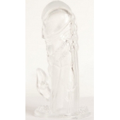 Прозрачная гелевая насадка с клиторальным отростком - 13 см. - Toyfa Basic - в Коломне купить с доставкой