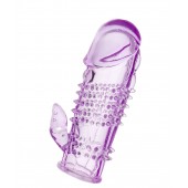 Фиолетовая насадка с коготком и шипами - 13 см. - Toyfa Basic - в Коломне купить с доставкой