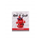 Стимулирующий презерватив-насадка Roll   Ball Strawberry - Sitabella - купить с доставкой в Коломне