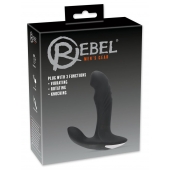 Черный вибромассажер простаты с функцией римминга Plug with Perineum Stimulator - 16,6 см. - Orion - в Коломне купить с доставкой