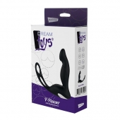 Черный вибромассажер простаты P-PLEASER W ERECTION ENHANCE - Dream Toys - в Коломне купить с доставкой