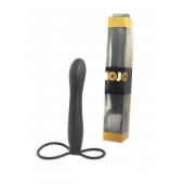 Черная насадка на пенис для двойной стимуляции Mojo BlackJack - 15 см. - Seven Creations - в Коломне купить с доставкой