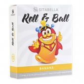 Стимулирующий презерватив-насадка Roll   Ball Banana - Sitabella - купить с доставкой в Коломне