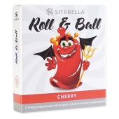 Стимулирующий презерватив-насадка Roll   Ball Cherry - Sitabella - купить с доставкой в Коломне