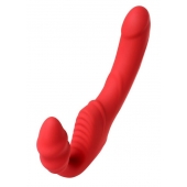 Красный безремневой страпон с вибрацией - ToyFa - купить с доставкой в Коломне