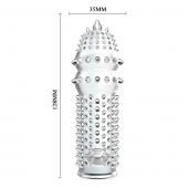 Закрытая прозрачная насадка Crystal sleeve - 14,2 см. - Erowoman-Eroman - в Коломне купить с доставкой