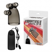 Дымчатая насадка-мастурбатор с вибрацией Vibrating Crystal Cap II - Baile - в Коломне купить с доставкой