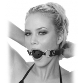 Черный кляп с дырочками Breathable Ball Gag - Pipedream - купить с доставкой в Коломне