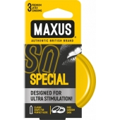 Презервативы с точками и рёбрами в железном кейсе MAXUS Special - 3 шт. - Maxus - купить с доставкой в Коломне