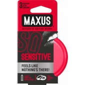 Ультратонкие презервативы в железном кейсе MAXUS Sensitive - 3 шт. - Maxus - купить с доставкой в Коломне