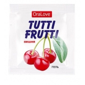 Пробник гель-смазки Tutti-frutti с вишнёвым вкусом - 4 гр. - Биоритм - купить с доставкой в Коломне
