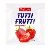 Пробник гель-смазки Tutti-frutti с земляничным вкусом - 4 гр. - Биоритм - купить с доставкой в Коломне
