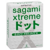 Презервативы Sagami Xtreme SUPER DOTS с точками - 3 шт. - Sagami - купить с доставкой в Коломне