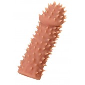 Телесная реалистичная насадка KOKOS Extreme Sleeve 07 с дополнительной стимуляцией - 12,7 см. - KOKOS - в Коломне купить с доставкой