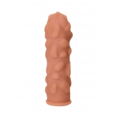 Телесная реалистичная насадка KOKOS Extreme Sleeve 11 с дополнительной стимуляцией - 12,7 см. - KOKOS - в Коломне купить с доставкой