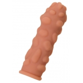 Телесная реалистичная насадка KOKOS Extreme Sleeve 11 с дополнительной стимуляцией - 12,7 см. - KOKOS - в Коломне купить с доставкой