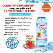 Очищающий спрей для игрушек CLEAR TOY Strawberry - 100 мл. - Биоритм - купить с доставкой в Коломне