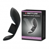 Черное кольцо на пенис с вибрацией Vibration Penis Sleeve - Baile - в Коломне купить с доставкой
