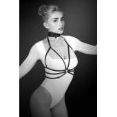 Черная упряжь на грудь Julia - Bijoux Pour Toi - купить с доставкой в Коломне