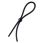 Черное лассо на пенис с одной бусиной - A-toys - в Коломне купить с доставкой