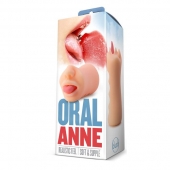 Телесный мастурбатор-ротик с язычком Oral Anne - Blush Novelties - в Коломне купить с доставкой