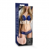 Телесный мастурбатор-вагина с вибропулей Ashley - Blush Novelties - в Коломне купить с доставкой