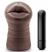 Коричневый мастурбатор-ротик Heather - Blush Novelties - в Коломне купить с доставкой