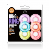 Набор из 6 эрекционных колец King of the Ring - Blush Novelties - в Коломне купить с доставкой