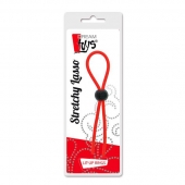 Красное эрекционное лассо с одной бусиной-утяжкой STRETCHY THIN LASSO - Dream Toys - в Коломне купить с доставкой