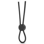 Черное силиконовое лассо на пенис SILICONE LOOP COCK RING - Blush Novelties - в Коломне купить с доставкой