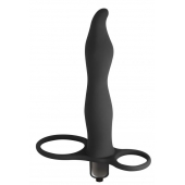 Черная вибронасадка для двойного проникновения Flirtini - 15,9 см. - Lola Games - купить с доставкой в Коломне