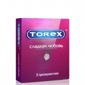Презервативы Torex  Сладкая любовь  с ароматом клубники - 3 шт. - Torex - купить с доставкой в Коломне