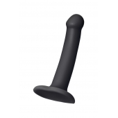 Черный фаллос на присоске Silicone Bendable Dildo S - 17 см. - Strap-on-me - купить с доставкой в Коломне