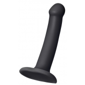 Черный фаллос на присоске Silicone Bendable Dildo S - 17 см. - Strap-on-me - купить с доставкой в Коломне