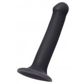 Черный фаллос на присоске Silicone Bendable Dildo M - 18 см. - Strap-on-me - купить с доставкой в Коломне