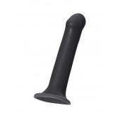 Черный фаллос на присоске Silicone Bendable Dildo L - 19 см. - Strap-on-me - купить с доставкой в Коломне