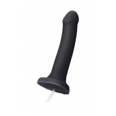 Черный фаллос с имитацией эякуляции Silicon Cum Dildo L - 19,6 см. - Strap-on-me - купить с доставкой в Коломне