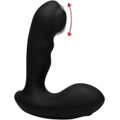 Черный стимулятор простаты Alpha-Pro 7X P-Milker Silicone Prostate Stimulator with Milking Bead - XR Brands - в Коломне купить с доставкой