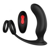 Черный массажер простаты REMOTE P-PLEASER - Dream Toys - в Коломне купить с доставкой