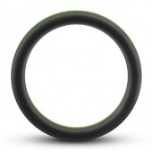 Черно-зеленое эрекционное кольцо Silicone Go Pro Cock Ring - Blush Novelties - в Коломне купить с доставкой