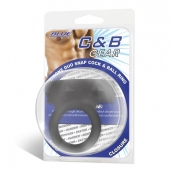 Черное двойное силиконовое кольцо С B GEAR - BlueLine - в Коломне купить с доставкой