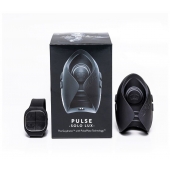 Темно-серый инновационный мужской осциллятор PULSE SOLO LUX с пультом ДУ - Hot Octopuss - в Коломне купить с доставкой