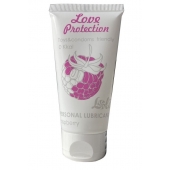 Лубрикант на водной основе с ароматом малины Love Protection Raspberry - 50 мл. - Lola Games - купить с доставкой в Коломне