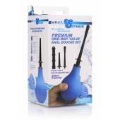 Анальный душ с 3 насадками Premium One-way Valve Anal Douche Set - XR Brands - купить с доставкой в Коломне