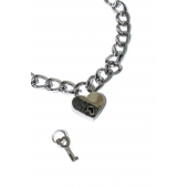 Серебристый ошейник Embrace с ключиком - Lola Games - купить с доставкой в Коломне