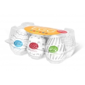 Набор из 6 мастурбаторов Tenga EGG Easy Beat с различным рельефом - Tenga - в Коломне купить с доставкой
