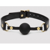 Черный кляп-шар Bound to You Faux Leather Ball Gag - Fifty Shades of Grey - купить с доставкой в Коломне