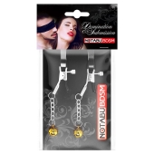 Оригинальные зажимы на соски с желтыми шариками - Notabu - купить с доставкой в Коломне