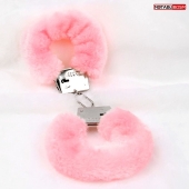 Металлические наручники с мягкой нежно-розовой опушкой - Notabu - купить с доставкой в Коломне