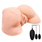 Телесная вибровагина Julie с 2 рабочими отверстиями - Baile - в Коломне купить с доставкой